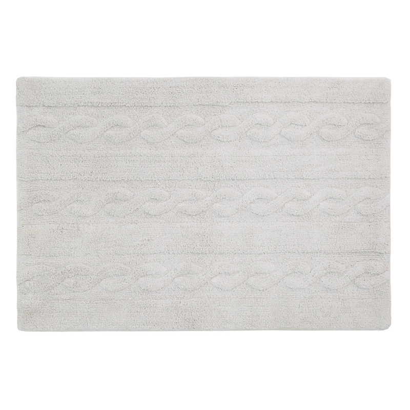 Lorena Canals Braids Rug – Pearl Grey (2′ 6″ x 4′)