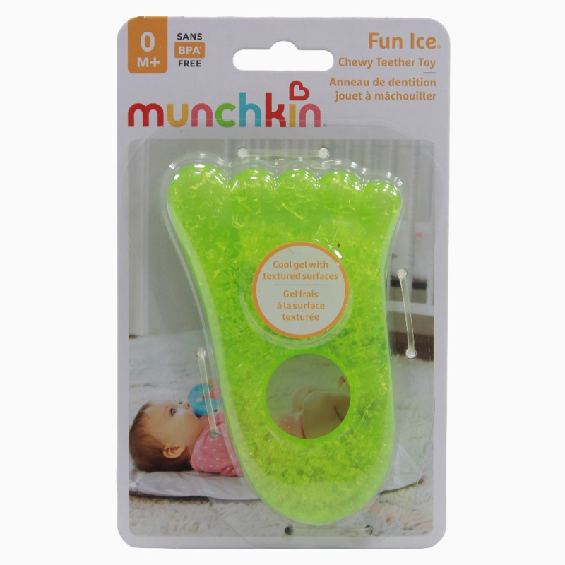 Munchkin Fun Ice Foot Chewy Teether  Green  0 Months+