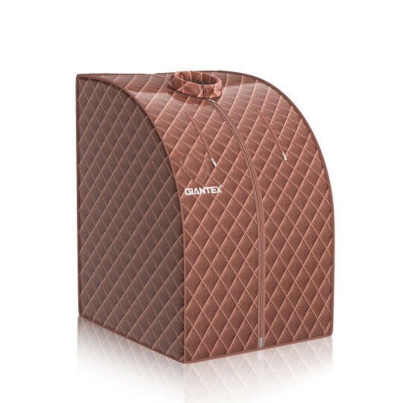 Portable Personal Steam Sauna Spa With 3L Blast-Proof Steamer Chair-Coffee