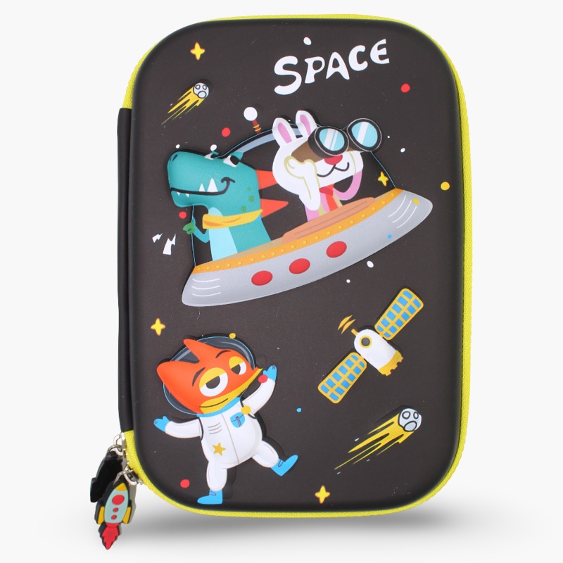 Space Themed Pencil Case  Black