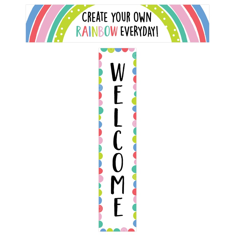Welcome (Rainbow Doodles) Banner