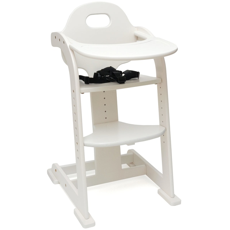 Lipper International Adjustable High Chair – White