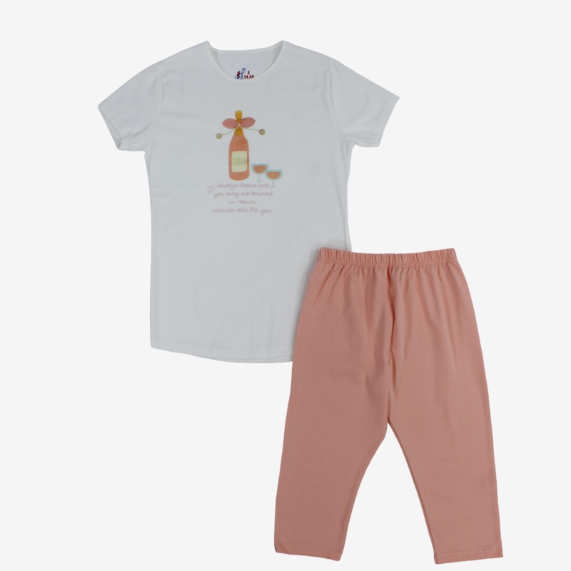 Girls Cotton Pajama Set  Fun Print