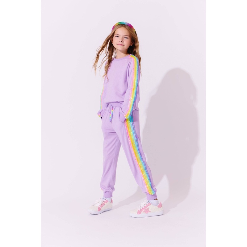 Lavender Rainbow Sequin Set