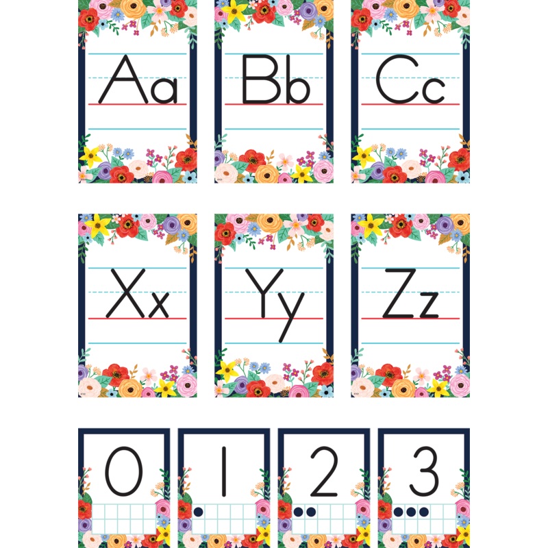 Wildflowers Alphabet Bulletin Board Set