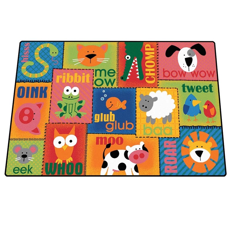 Animal Sounds Toddler Rug (6′ x 9′ Rectangle)
