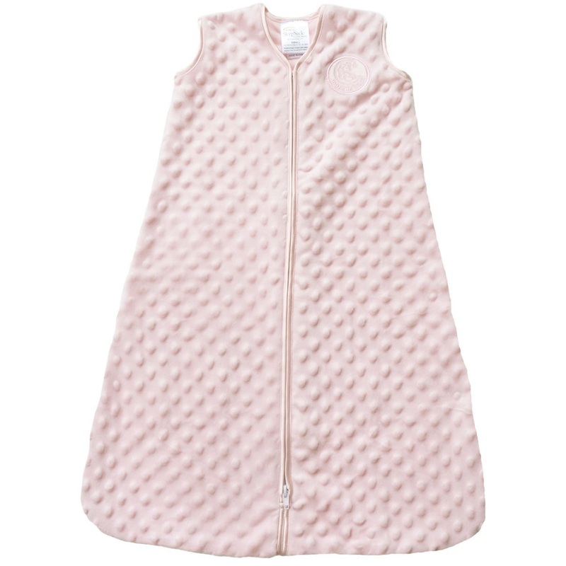HALO SleepSack Wearable Blanket, Velboa, Pink Plush Dots, Small