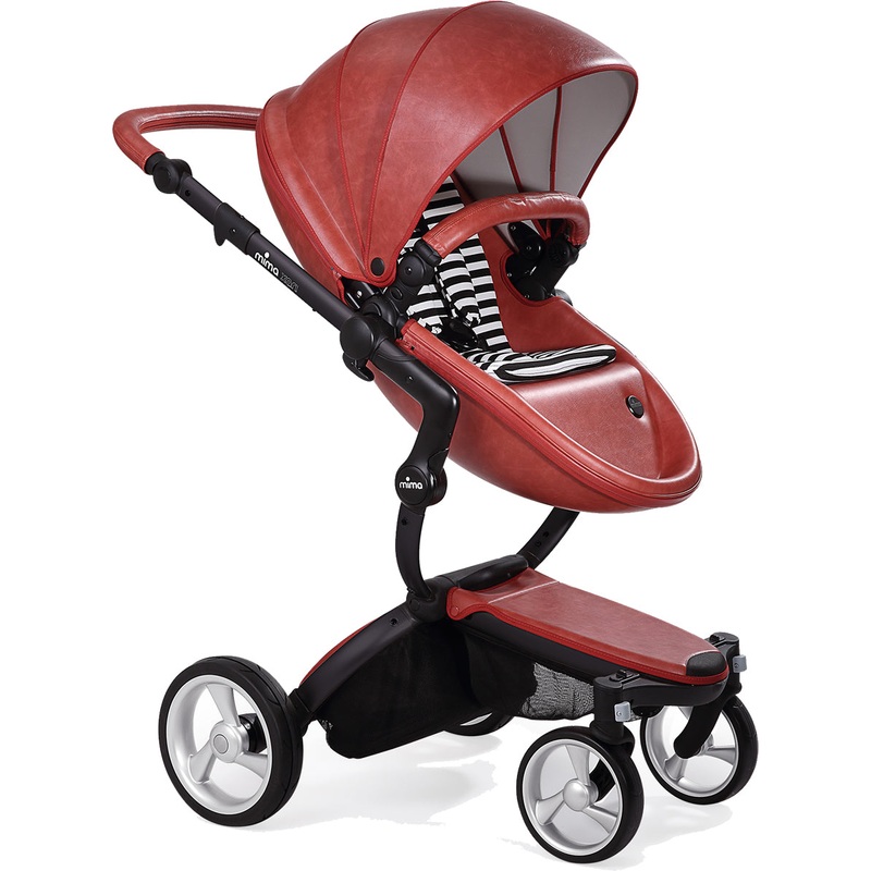 Mima Xari Complete Stroller, Black – Sicilian Red / Black & White