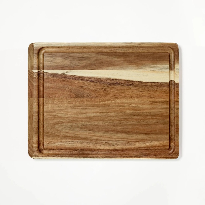 10″x13″ Reversible Acacia Wood Cutting Board Natural