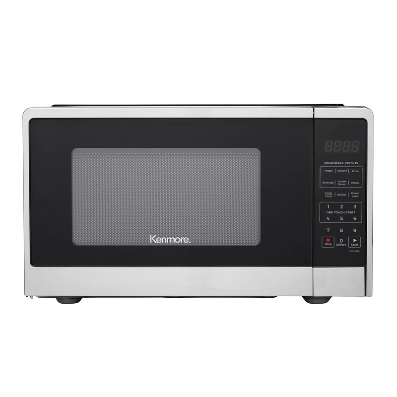 900W Countertop Microwave Oven Stainless Steel: 0.9 cu ft
