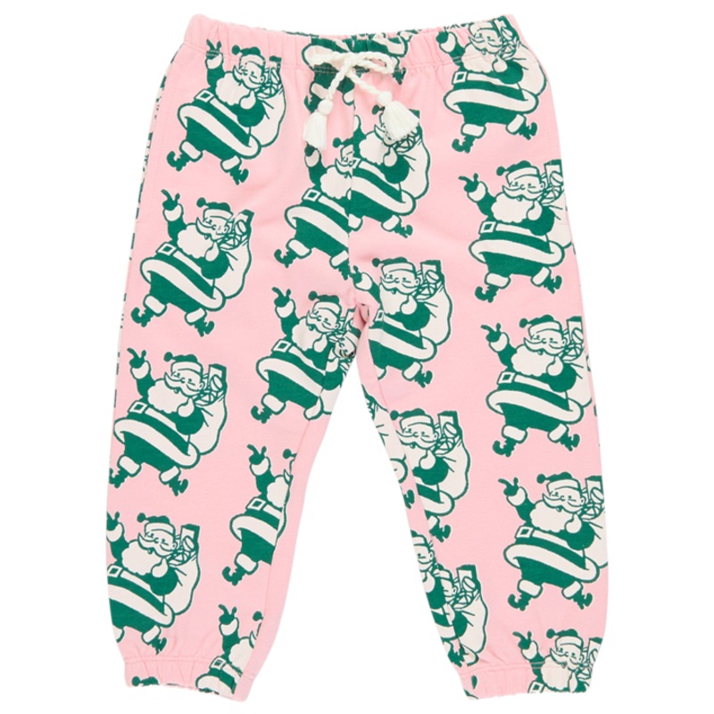 Girls Organic Sweatpant – Holly Jolly Santa