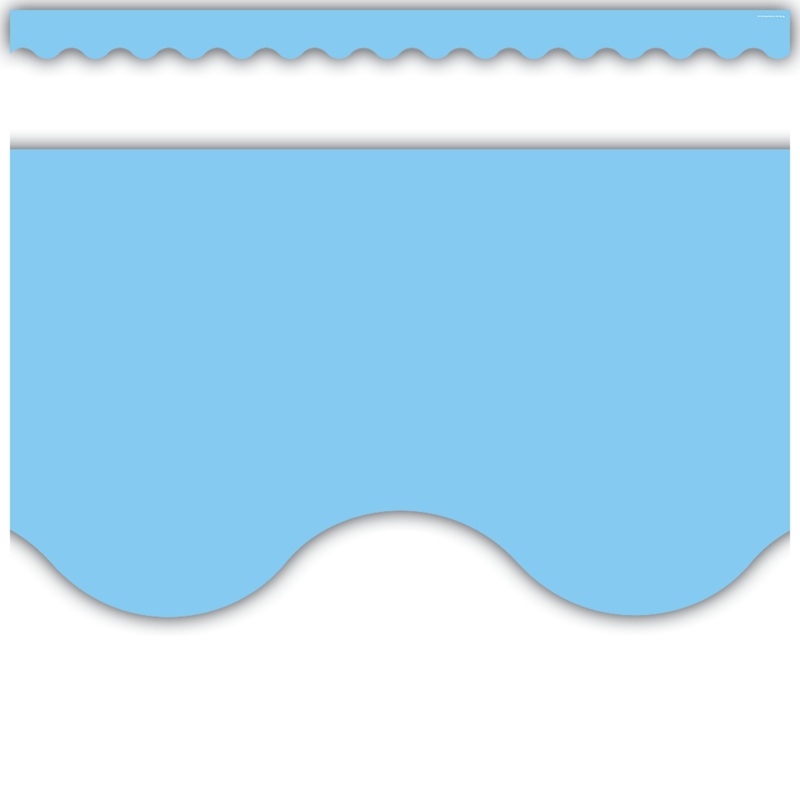 Light Blue Scalloped Border Trim