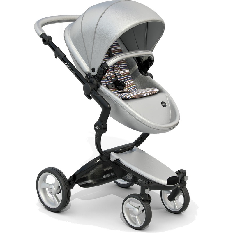Mima Xari Complete Stroller, Black – Argento / Autumn Stripes