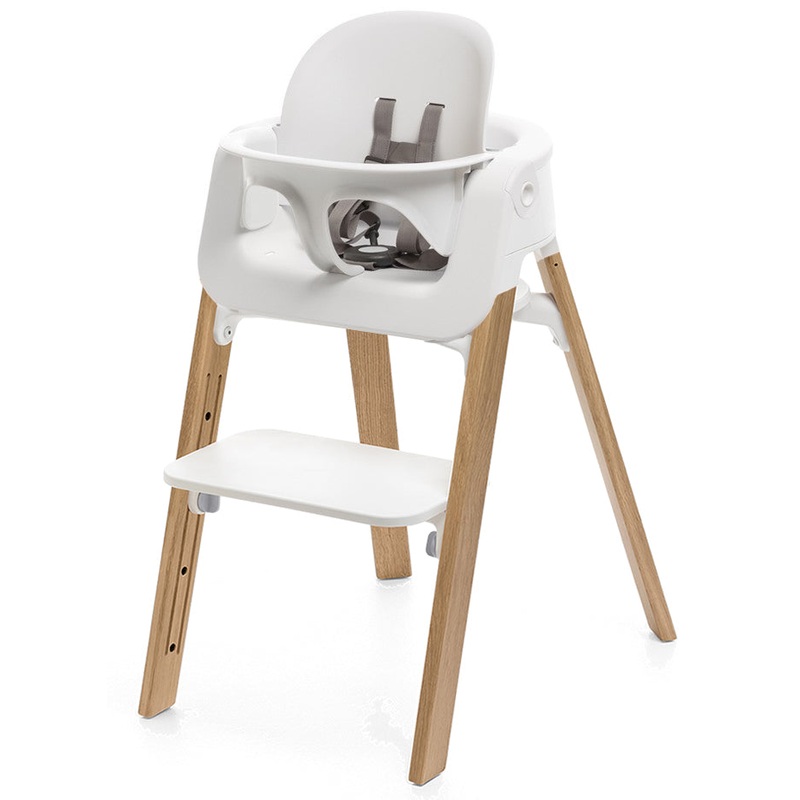 Stokke Steps High Chair – White/Oak Natural