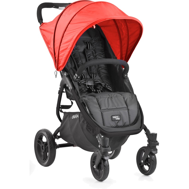 Valco Snap 4 Stroller and Hood – Black/Cherry