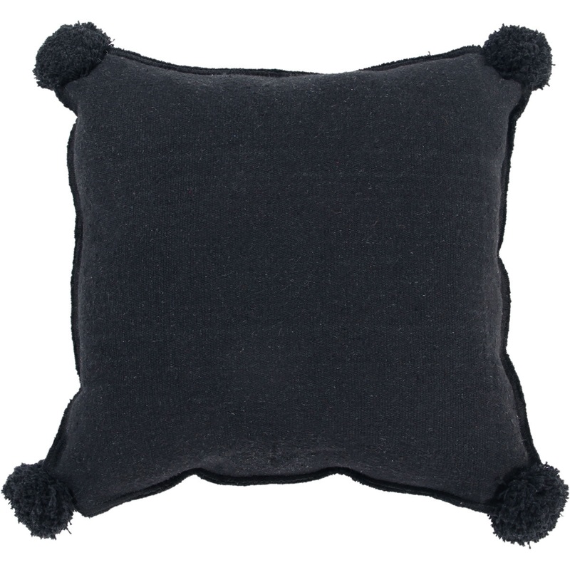 Lorena Canals Square Cushion – Black (1′ 4” x 1′ 4”)