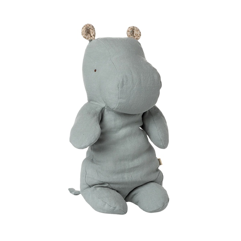 Maileg Safari Friends Medium Hippo – Blue Grey