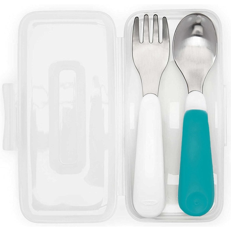 OXO Tot On-the-Go Fork & Spoon Set – Teal