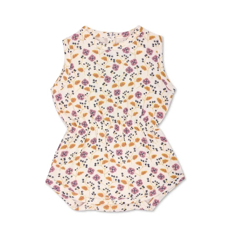 Apple Park – Organic Muslin Shortall – Pink Flower