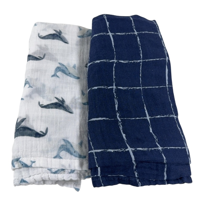 Gerber Muslin Blankets 2 Pack, Coastal Calm