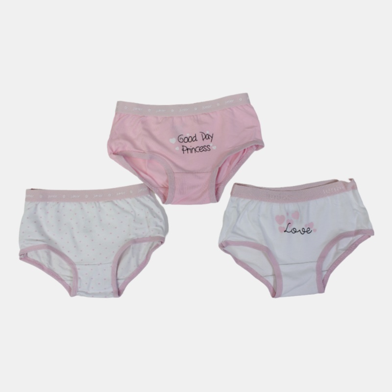 Girls Cotton Panties  (Pack of 3)