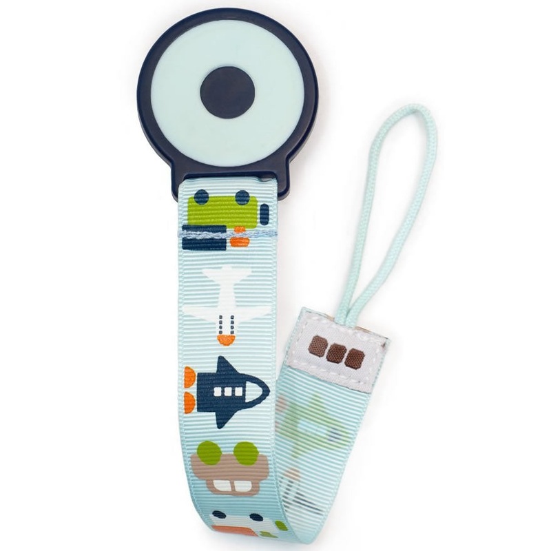 JJ Cole Pacifier Clip – White Vroom
