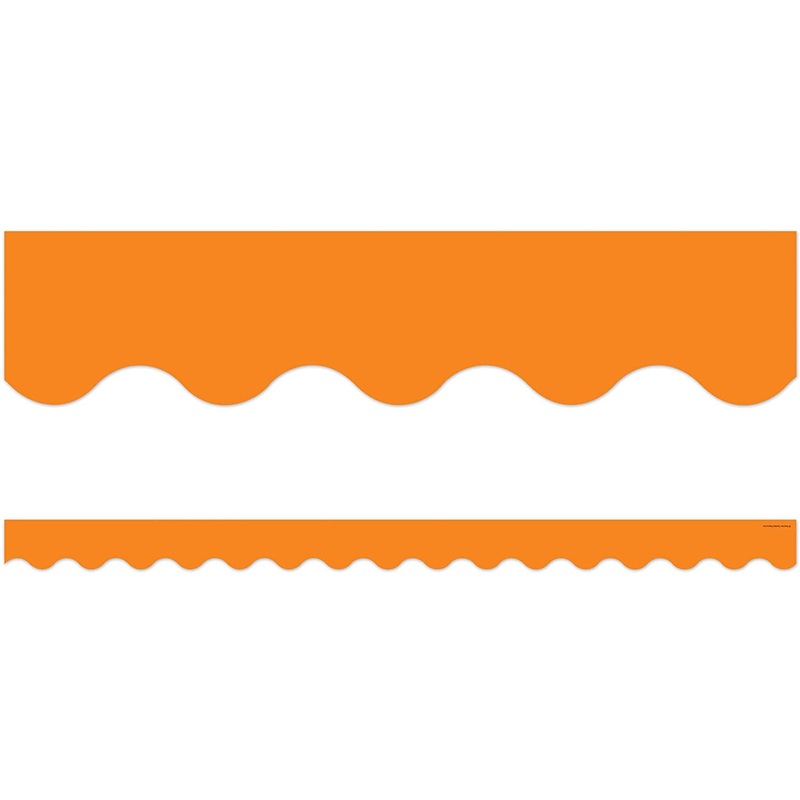 Orange Scalloped Border Trim