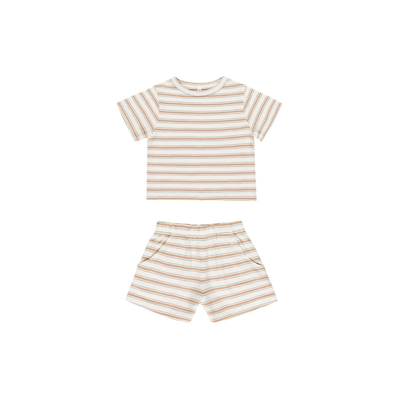 Rylee + Cru Shorts – Grapefruit Stripe
