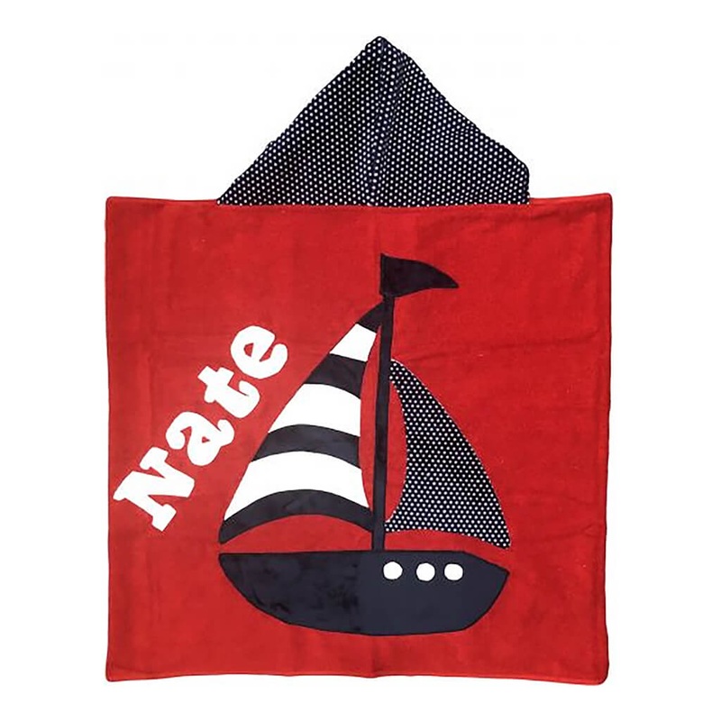 Towel – White/Red Sprinkle/Sail Away