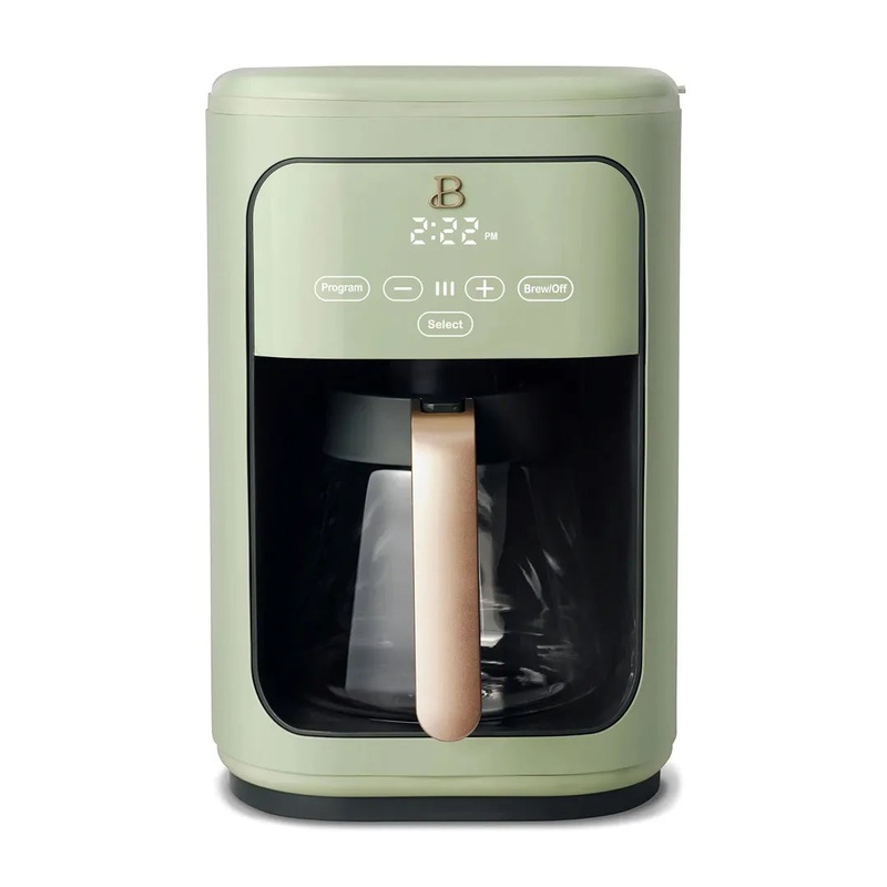 14-Cup Programmable Drip Coffee Maker with Touch-Activated Display Sage Green by Drew Barrymore