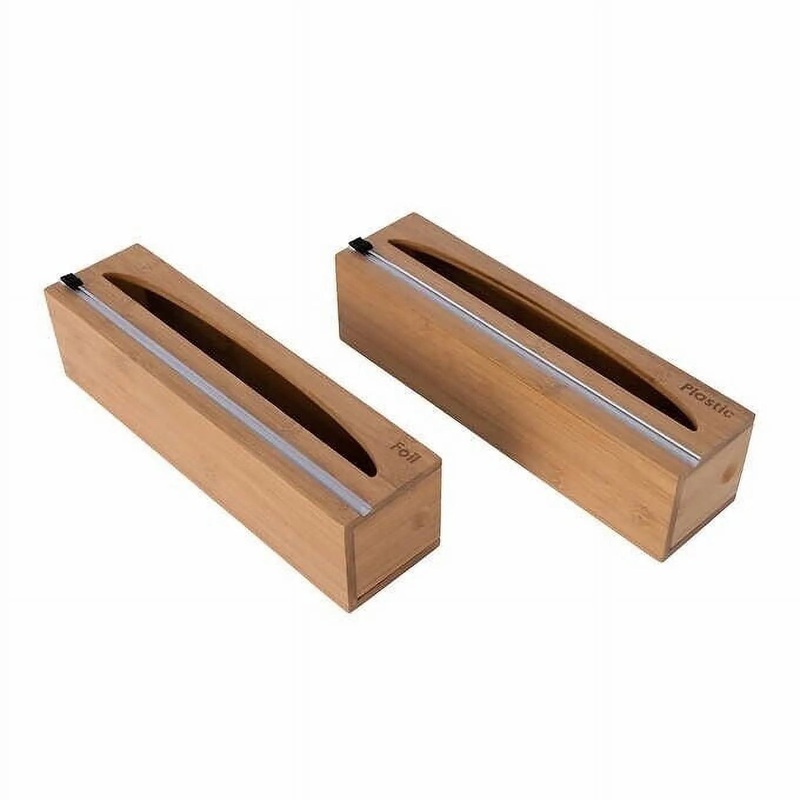 Bamboo Food Wrap Dispenser Set – 2 Pieces