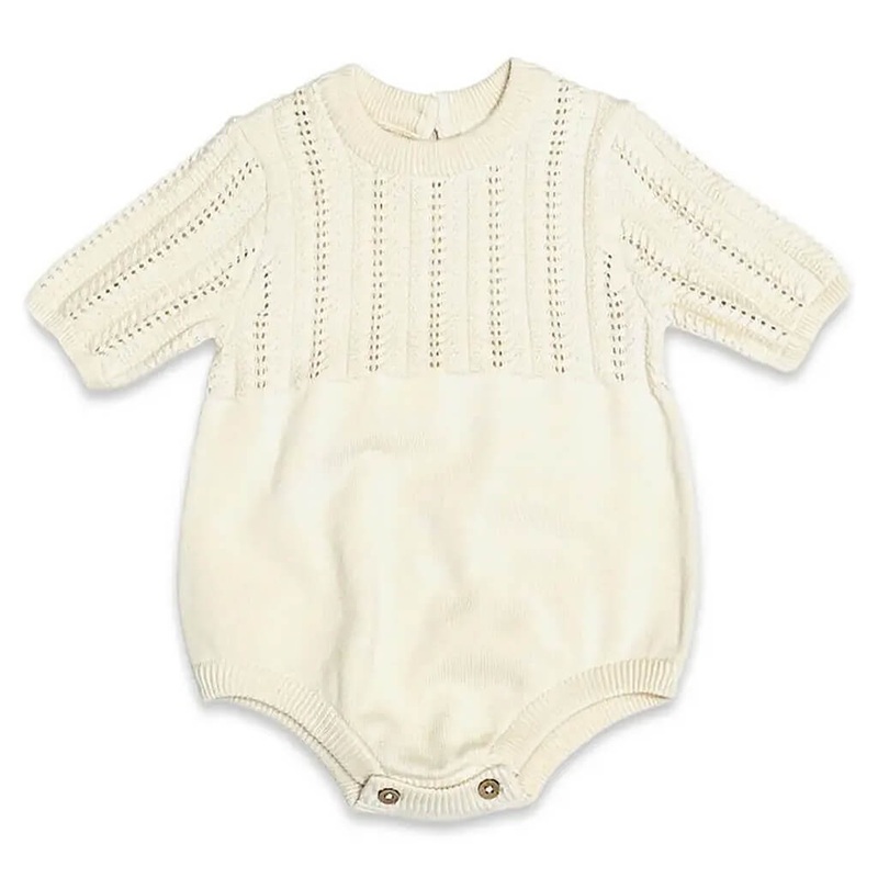 Knit Bodysuit Romper Pointelle