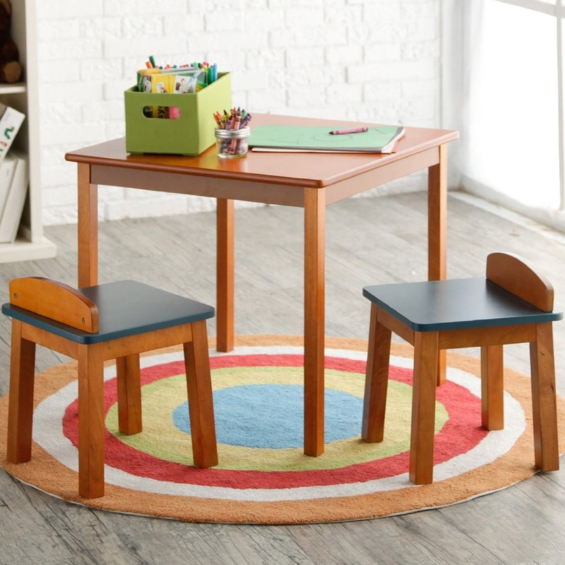 Lipper International Child’s Table & Stools Set – Pecan