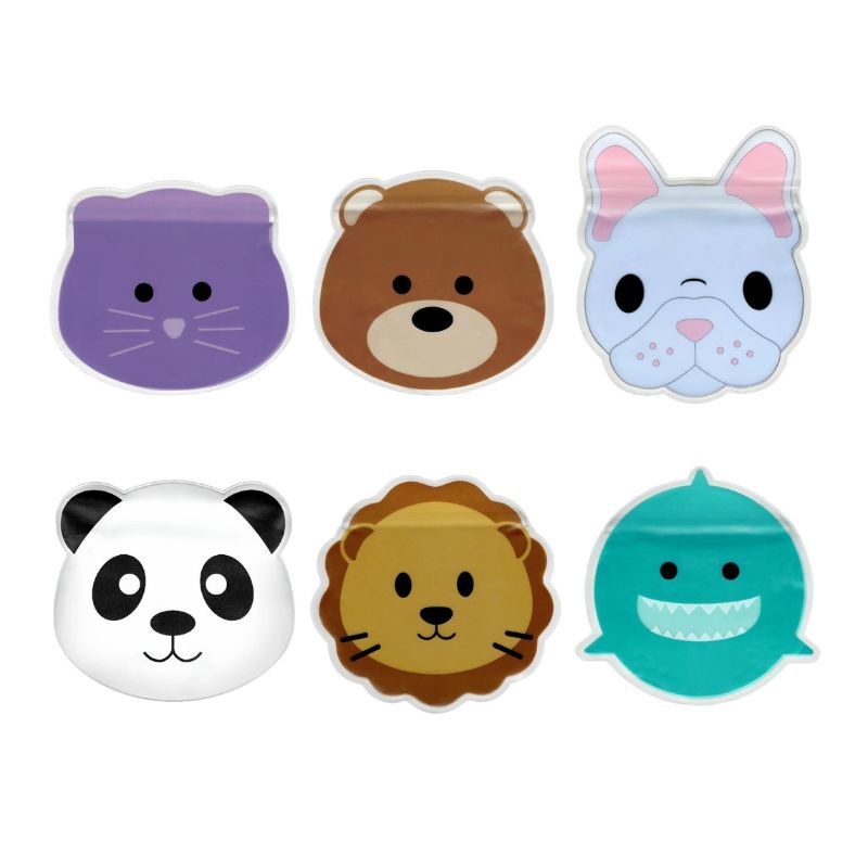 Reusable Animal Snack Bags – 6 Pack