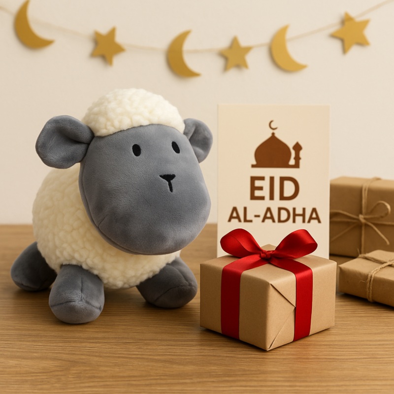 Sheep Plush Toy – Grey & Beige