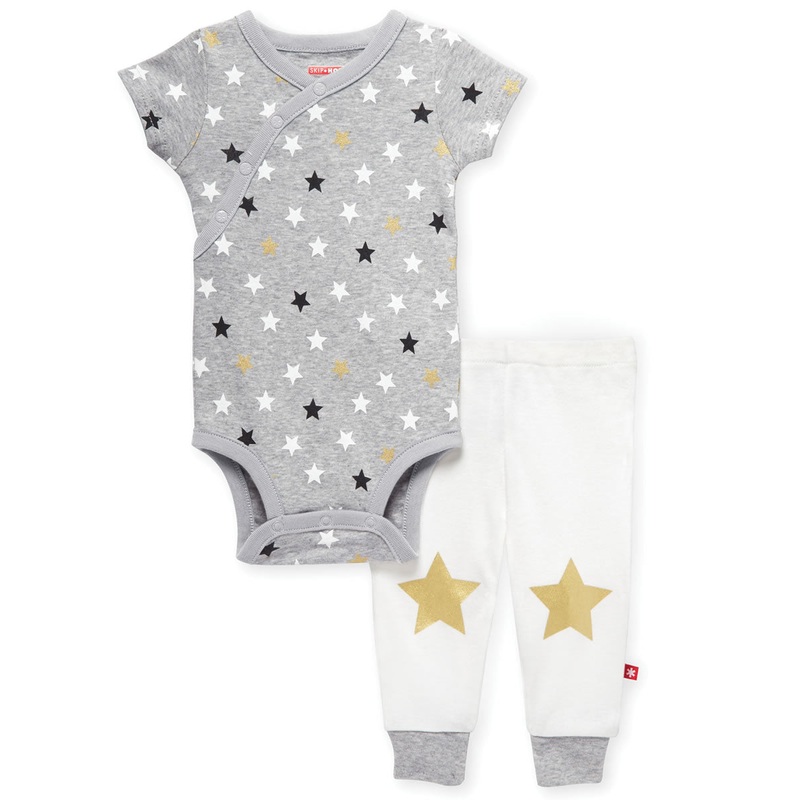 Skip Hop Star-Struck Bodysuit & Pant Set – Grey (3 Months)