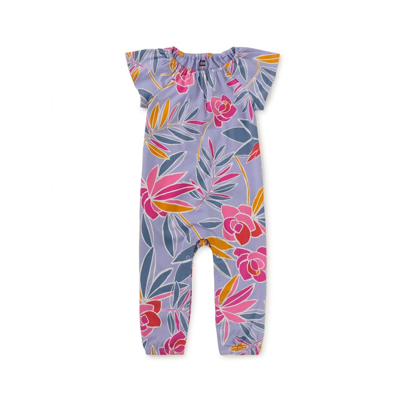 Tea Collection Flutter Sleeve Baby Romper