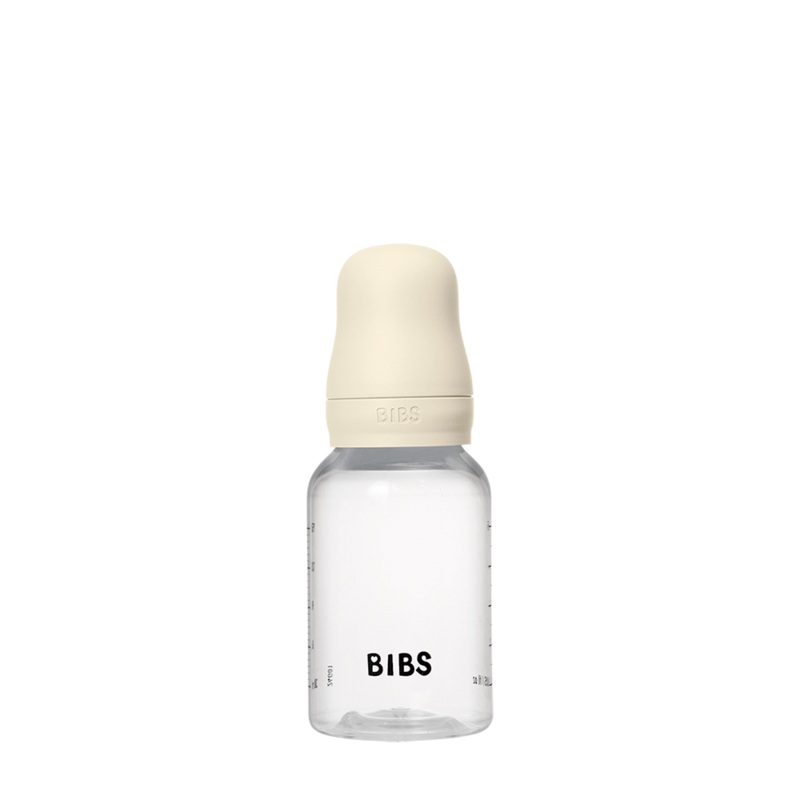BIBS Round Silicone Baby Bottle 1-Pack 150 ml Slow Flow  Ivory