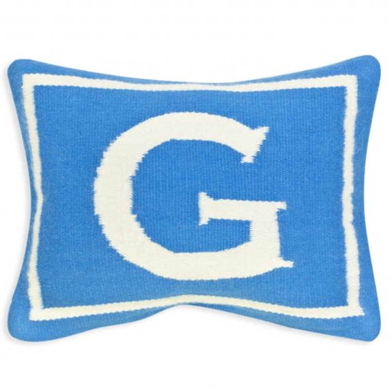 Jonathan Adler Junior Letter G Pillow in Blue