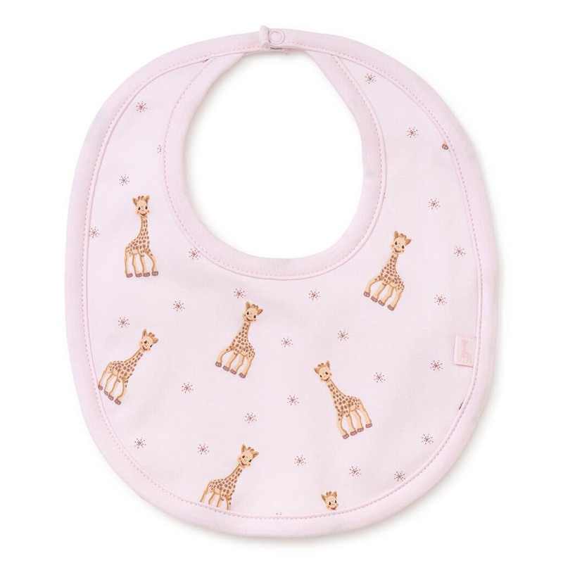 Kissy Kissy Print Bib Sophie La Girafe Pink