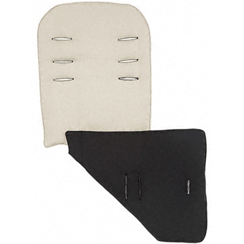 Maclaren Reversible Seat Liner Eco Blended Poly Bamboo Black Beige