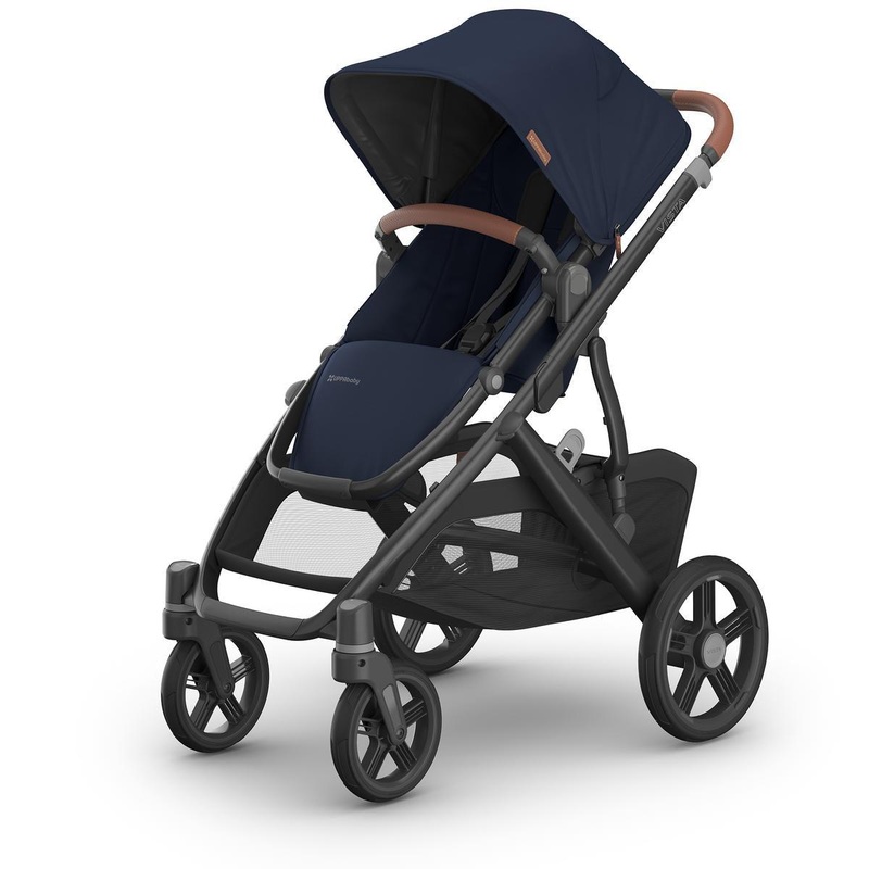 UPPAbaby OPEN BOX Vista V3 Single-to-Double Stroller – Noa (Navy / Carbon Frame / Saddle Leather)