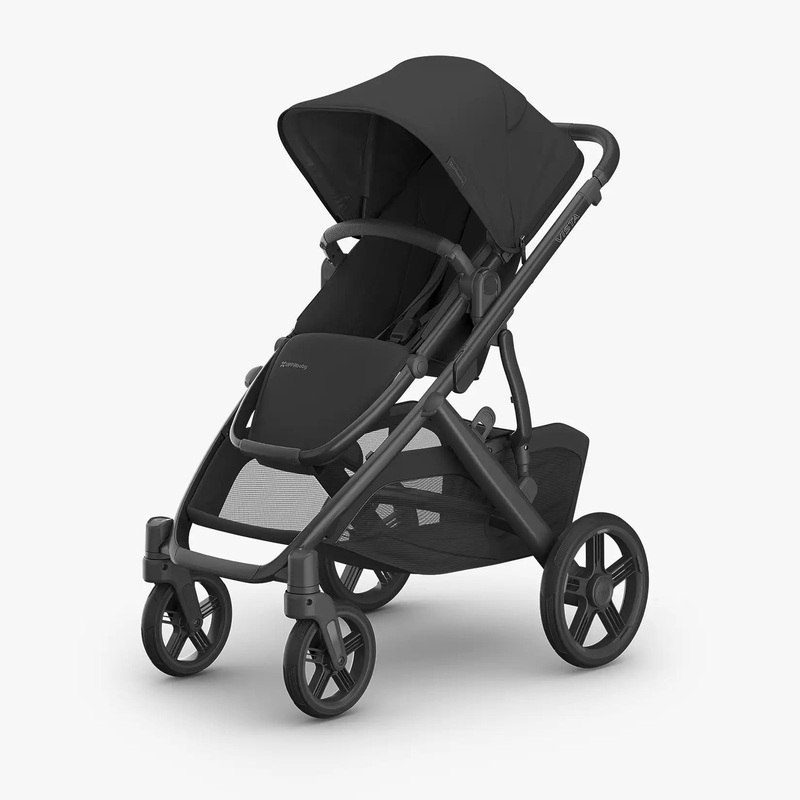 UPPAbaby Vista V3 Stroller – Jake (Charcoal/Carbon Frame/Black Leather)