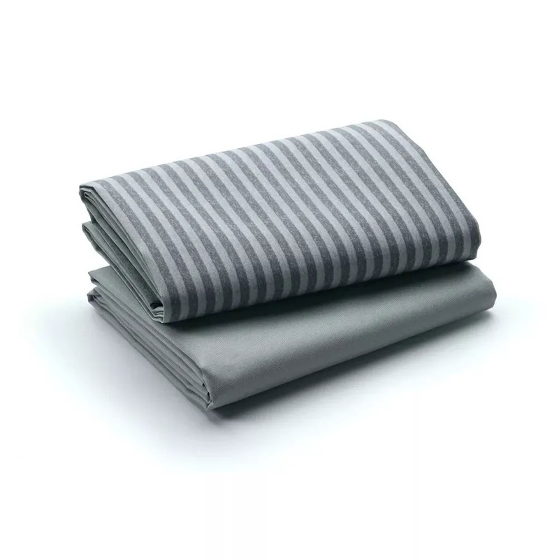 Fitted Playard Sheets – Stripes & Grey 2pk (See Description)