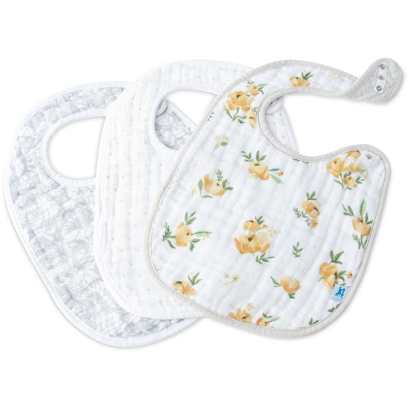 Little Unicorn Cotton Classic Bib 3-Pack – Yellow Rose