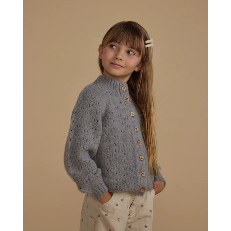Rylee + Cru Tulip Cardigan – Dusty Blue