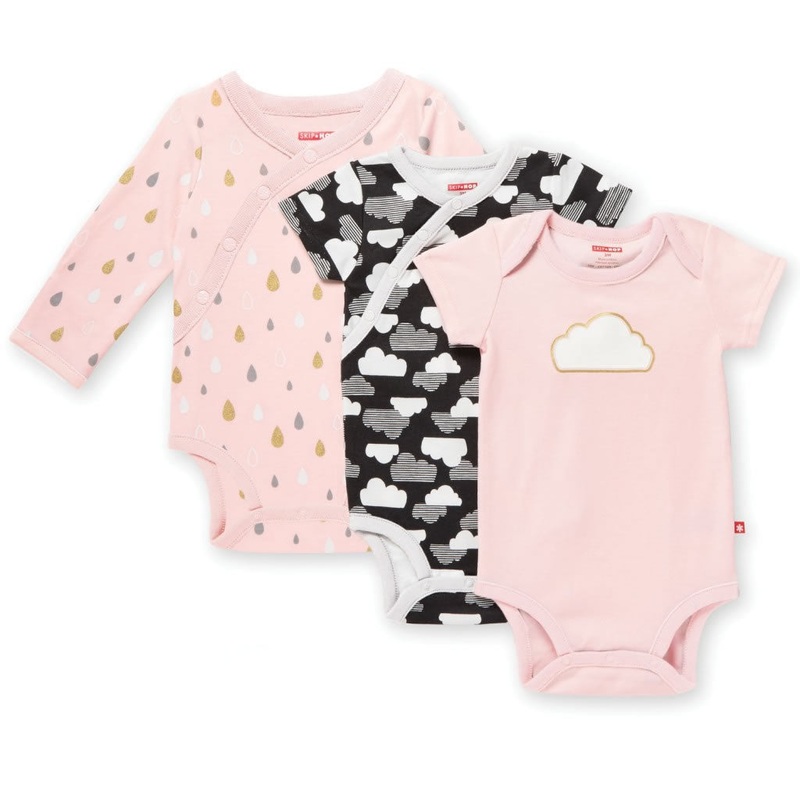 Skip Hop Star-Struck Bodysuit, 3-Pack – Pink (6 Months)