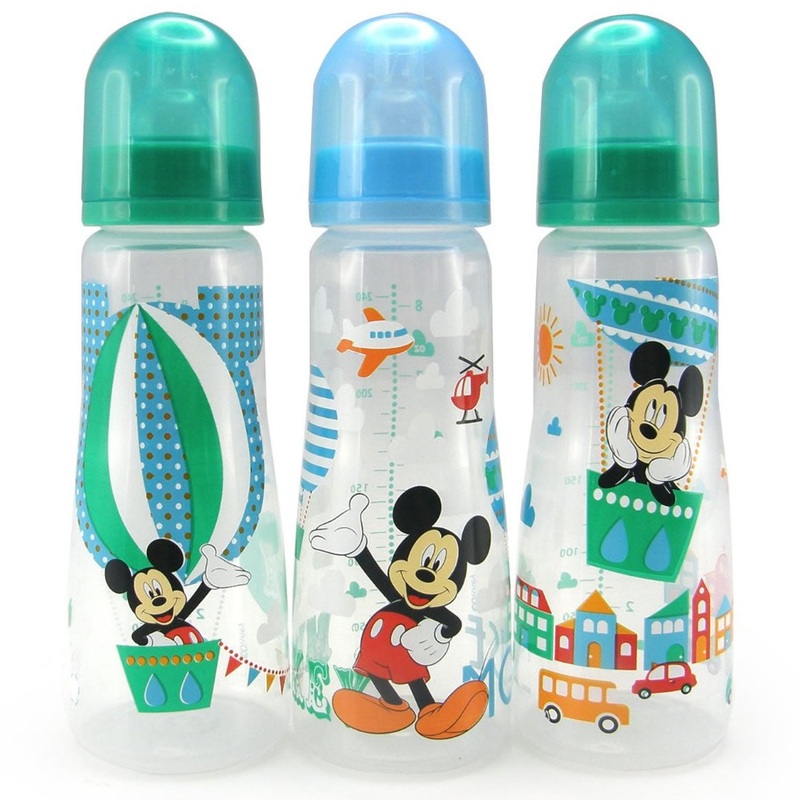 The First Years 8 oz Slim Bottles, 3pk – Mickey