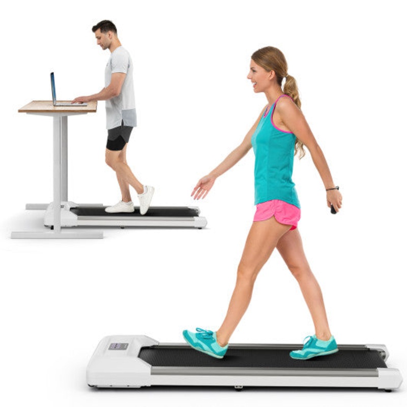 2.25 HP Walking Pad With LED Display and Remote Control-White