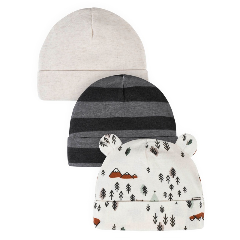 3-Pack Baby Boys Camping Adventure Caps